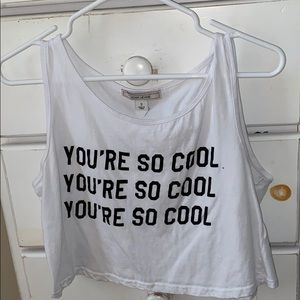 A crop top from the Adam Levine Collection